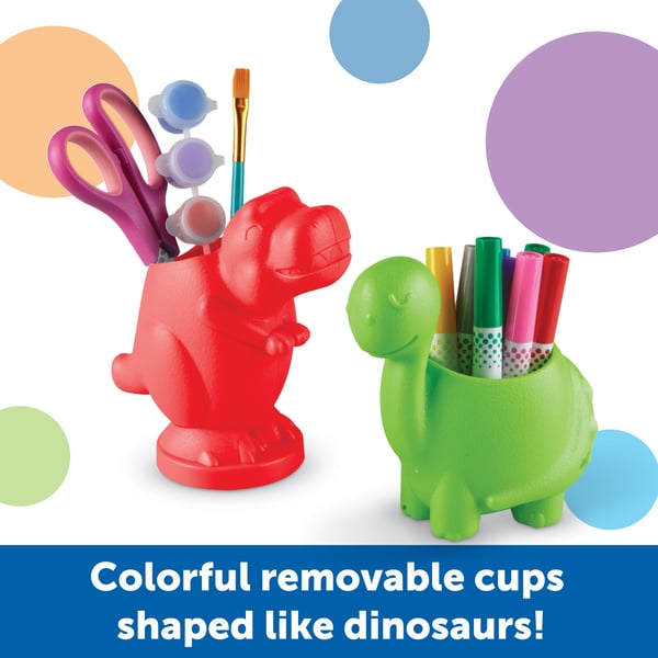 Learning Resources Create-a-Space Kiddy Center Dinos kynä- ja lyijykynäteline Sininen, Vihreä, Punainen
