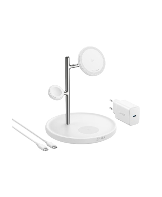 Miniatyrbillede 1 af 8: Anker MagGo Universel Hvid USB Trådløs opladning Hurtig opladning Indendørs