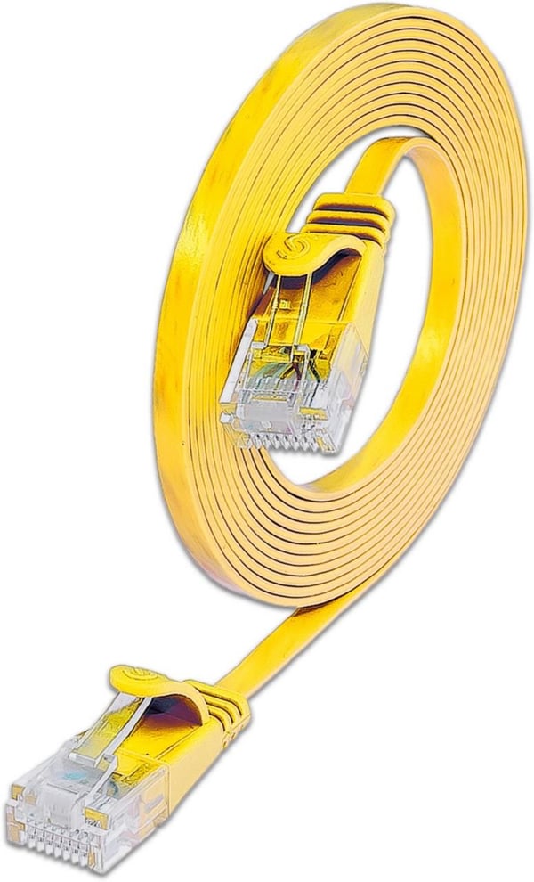 SLIM Patchcords Slim UTP nätverkskablar Gul 0,15 m Cat6 U/UTP (UTP)