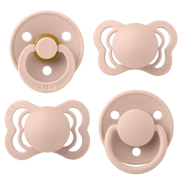 Miniatyrbillede 4 af 4: Bibs Try-It Klassisk babysut Orthodontic/round Silikone Lyserød
