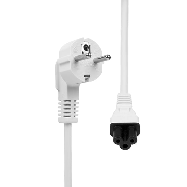 Miniatyrbild 2 av 2: ProXtend Power Cord Schuko Angled to C5 5M White Vit Strömkontakt typ F C5 coupler
