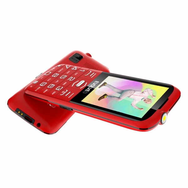 Evolveo EasyPhone 8595683203548 mobiltelefoner 7,11 cm (2.8") 113 g Röd Seniortelefon
