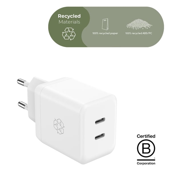 Miniatyrbillede 1 af 7: ËSSENTIALS by UPSTRÖM 35W Dual USB-C GaN oplader