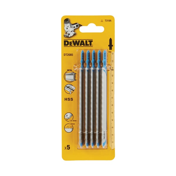 Miniatyrbillede 2 af 2: DeWALT DT2085-QZ stiksav, rullesav & sabelsavklinge Stiksavklinger 5 stk