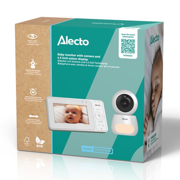 Alecto DVM2043 Baby videoskærm 300 m Wi-Fi Hvid
