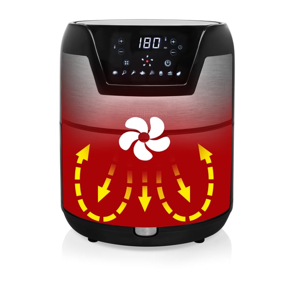 Princess 182026 Enkelt 4,5 L Enkeltstående 1500 W Varmluftsteger Sølv