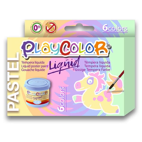 Miniatyrbild 1 av 2: Playcolor Liqüid Affischfärg 40 ml 6 styck