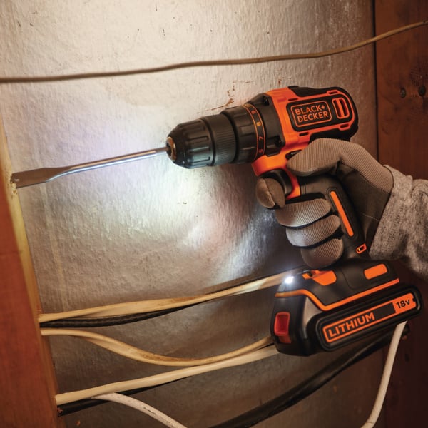 Miniatyrbillede 3 af 3: Black & Decker BDCDD186 1400 rpm Nøglefri