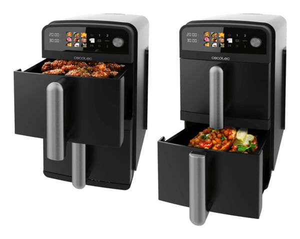 Cecotec Cecofry DuoLevel 10000 Dobbelt 10 L Enkeltstående 2400 W Varmluftsteger Sort