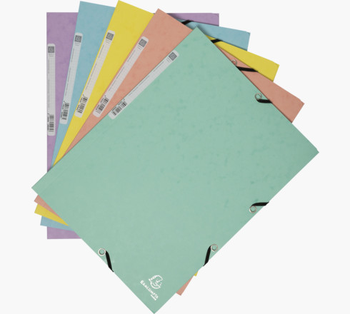 Exacompta 55560E folder Pressboard Forskellige farver, Blå, Koral, Grøn, Mauve, Gul A4