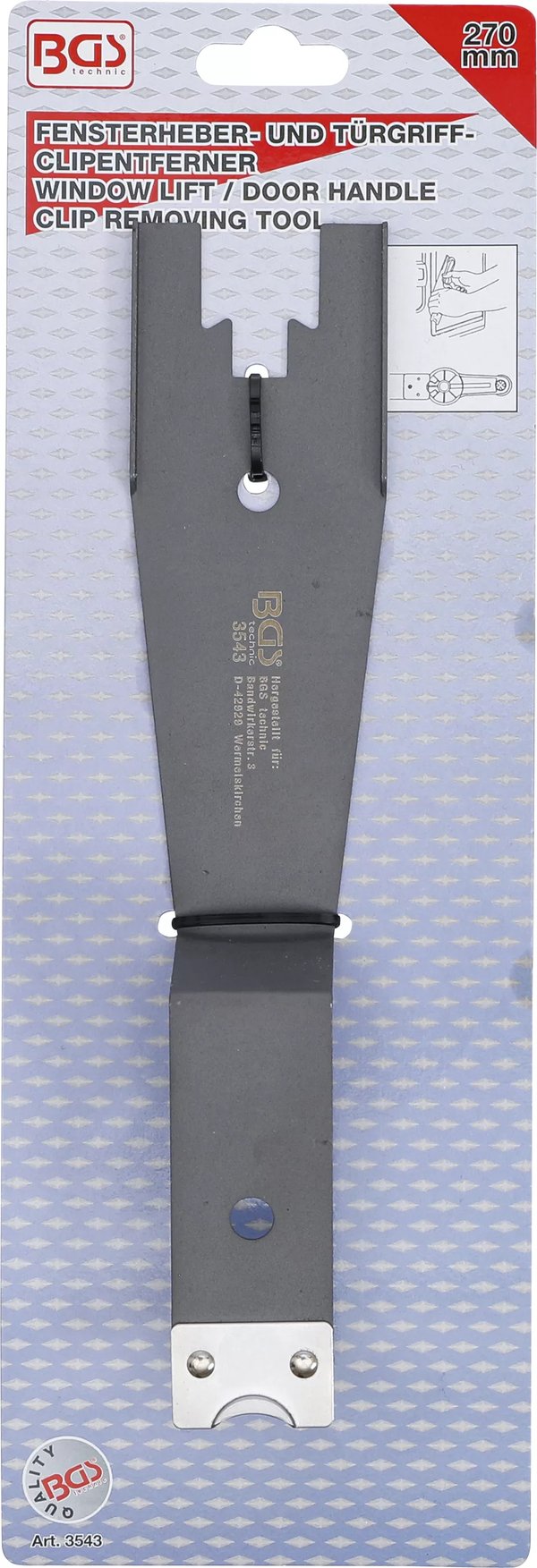BGS technic Window Lift and Door Handle Clip Removing Tool