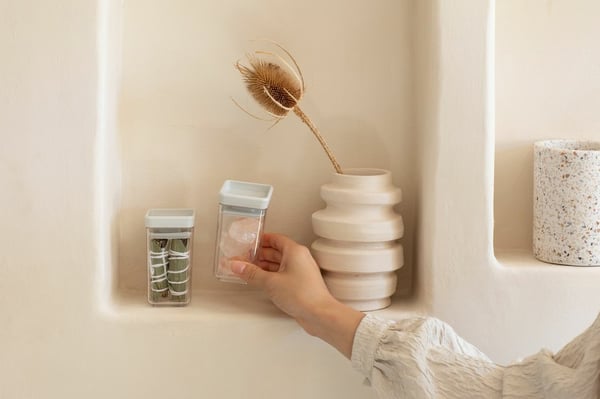 Brabantia Tasty+ Rektangulær Dåse 0,15 L Lys grå, Transparent 2 stk