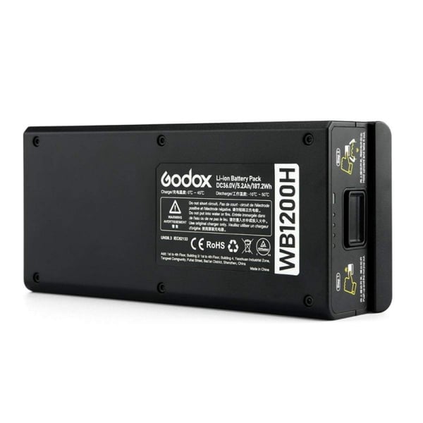 Godox 1200Ws TTL Power Pack Kit AD1200Pro flashenhed til fotostudie Sort