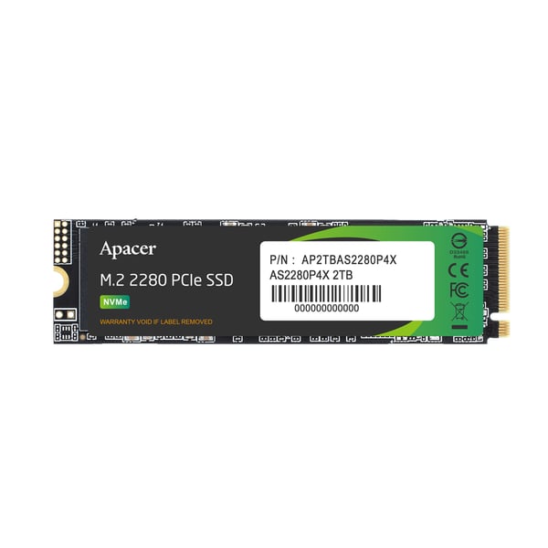 Apacer AS2280P4X 512GB M.2 PCIe NVMe Gen3 x4 2280 SSD (2100/1700MB/s)