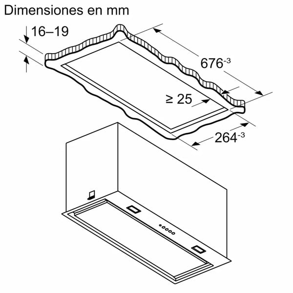 Bosch Serie 8 DLN78PC60 liesituuletin Sisäänrakennettu Musta 590 m³/h