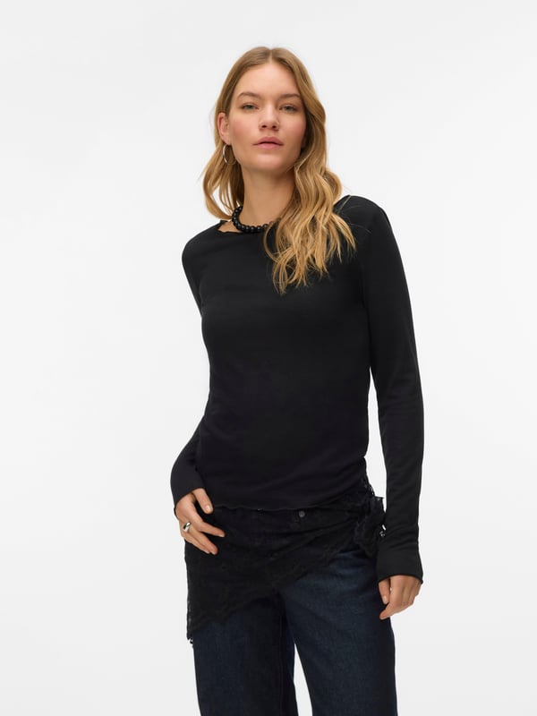 Vero Moda AWGLESHA Top Tanktop Bådhals Langærmet