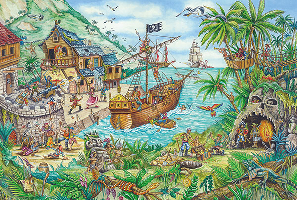 Schmidt Spiele Pirate cove (pirate flag) Kuviopalapeli 100 kpl Sarjakuvat