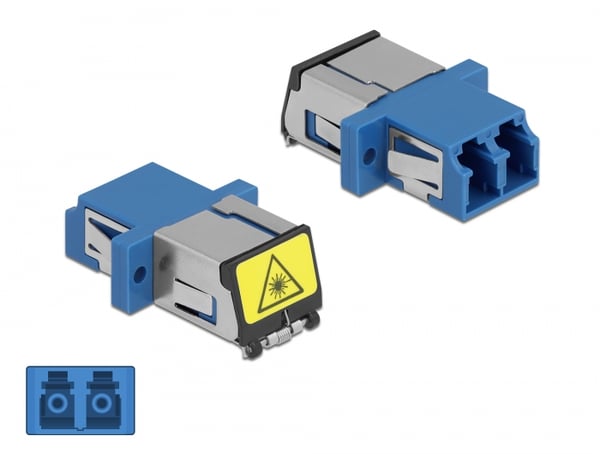 Miniatyrbillede 3 af 3: DeLOCK 86898 fiber adapter LC/LC 1 stk Blå