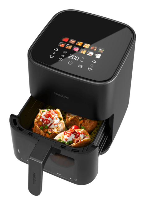 Cecotec Cecofry&Grill Duoheat 4000 Enkelt 4 L Enkeltstående 1900 W Varmluftsteger Sort