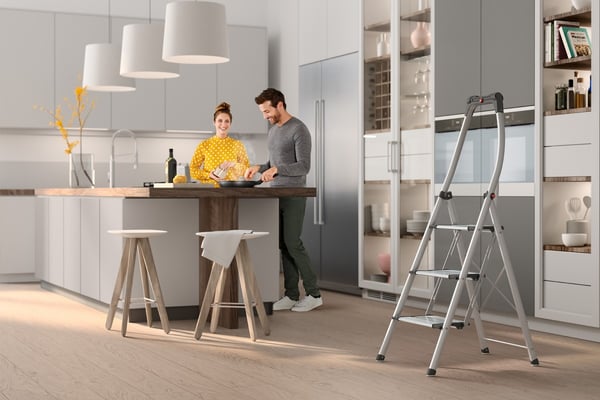 Miniatyrbillede 5 af 7: Hailo K100 TopLine Trappestige Grå