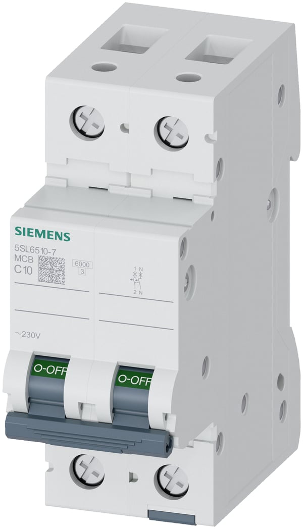 Miniatyrbild 1 av 6: Siemens 5SL65107 5SL6510-7 Leitungsschutzschalter 10 A 230 V strömbrytare 2