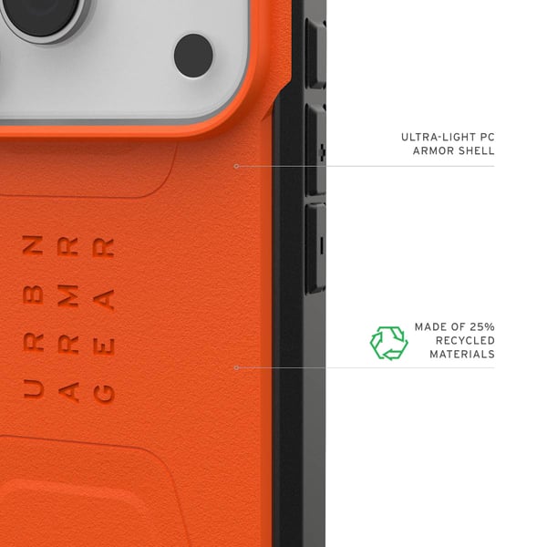 Urban Armor Gear Civilian mobiltelefonfodral 16 cm (6.3") Mobilskal Orange