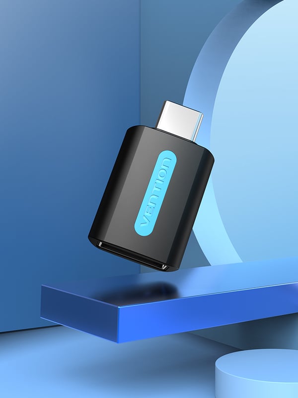 Vention CDTB0 kabelomvandlare (hane/hona) USB C USB A Svart