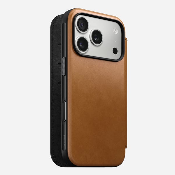 Nomad Modern Leather Folio mobiltelefonfodral 16 cm (6.3") Tan