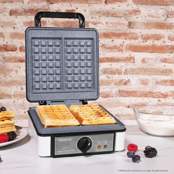 Cecotec Fun Gofrestone Double 2 vaffel/vafler 1200 W Grå, Hvid