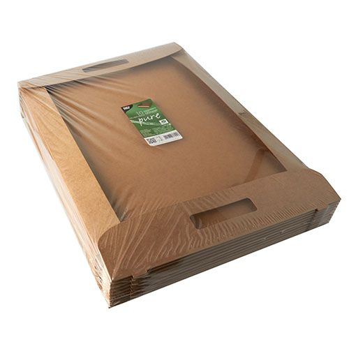 Miniatyrbillede 2 af 2: Papstar 87956 engangsmadbakke Brun Karton