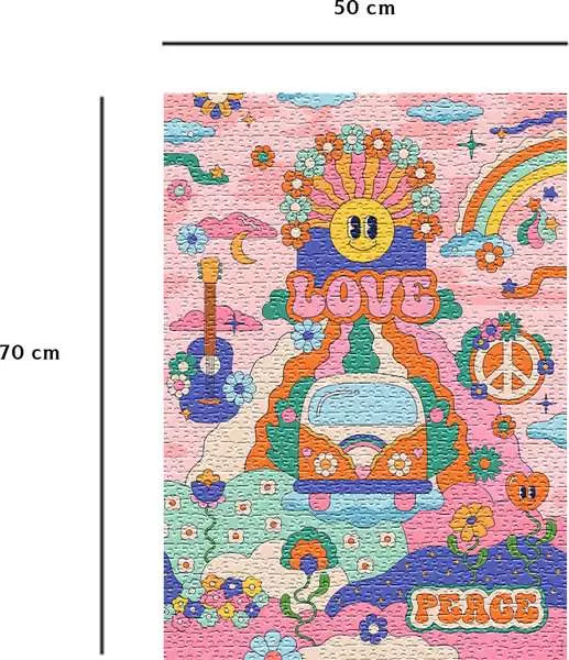 Ravensburger Puzzle 1000 pièces - Hippie style / Cha cha Pop Kuviopalapeli 1000 kpl Taide