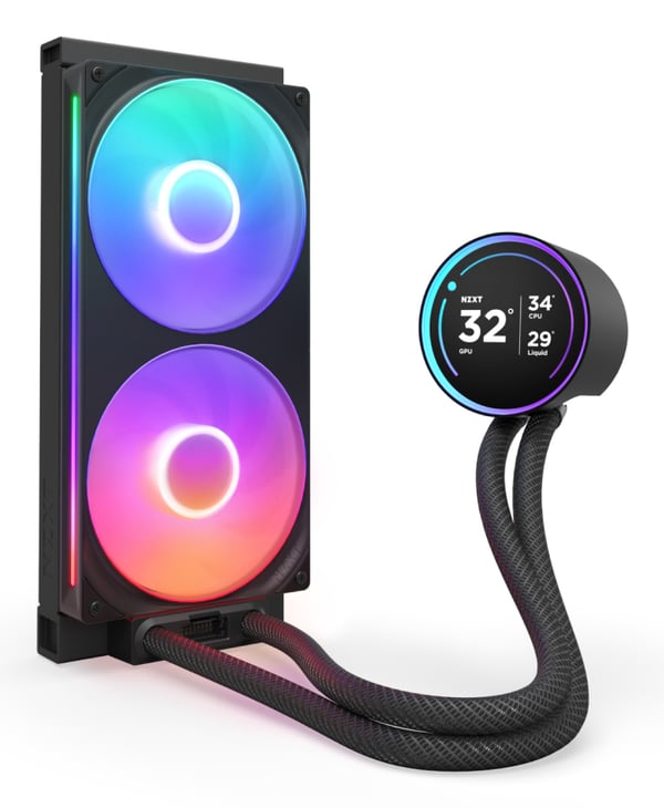 Miniatyrbillede 4 af 6: NZXT Kraken Elite 280 RGB Processor Alt-i-en væskekøler 14 cm Sort 1 stk