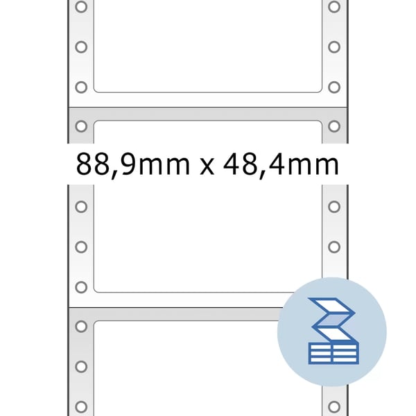 Miniatyrbillede 2 af 2: HERMA 8204 print etiket Hvid Selvklæbende printeretiket