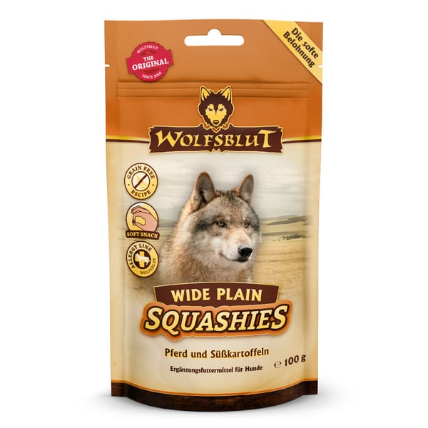 Wolfsblut Wide Plain Squashies Hund Snacks Hest, Sød kartoffel 100 g