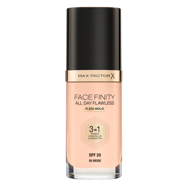 Max Factor Facefinity All Day Flawless 3In1 30 ml Pumppupullo Rasva (aine) Beige 055