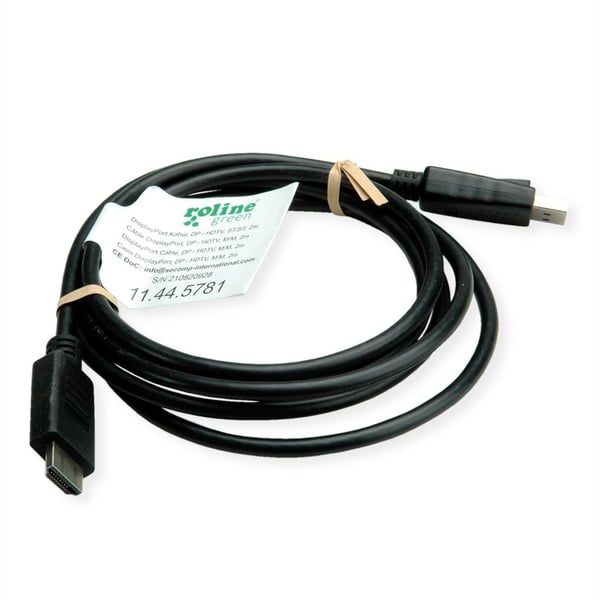 ROLINE 11445781 2 m DisplayPort HDMI Svart