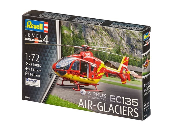 Miniatyrbillede 10 af 10: Revell EC135 Air-Glaciers Model af helikopter Monteringssæt 1:72