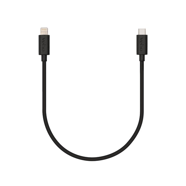 Miniatyrbillede 3 af 3: Veho VCL-004-MFI-C-20CM Lightning kabel 0,2 m Sort