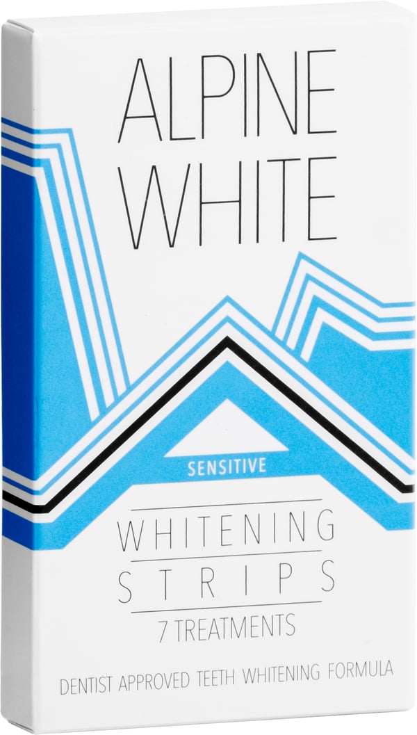 Miniatyrbild 1 av 3: ALPINE WHITE_Whitening Strips Sensitive tandblekningsremsor för känsliga tänder 14 st