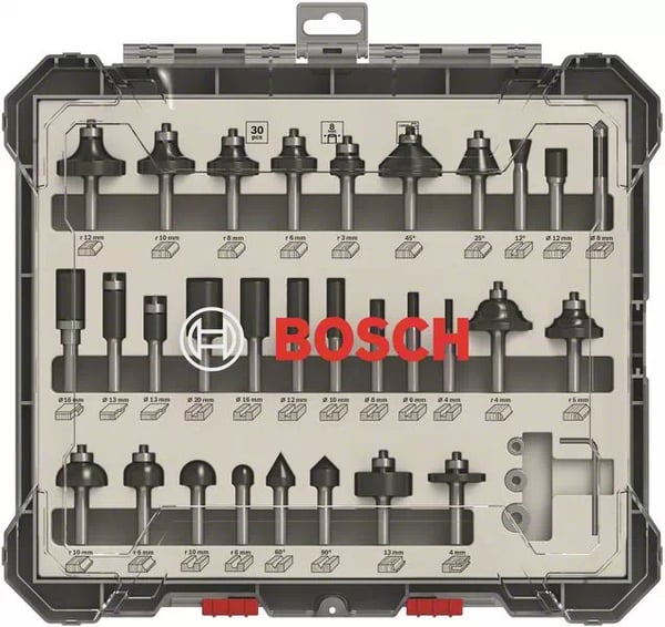 Miniatyrbild 1 av 2: Bosch 2 607 017 475 fräsar Fräs sats 30 styck