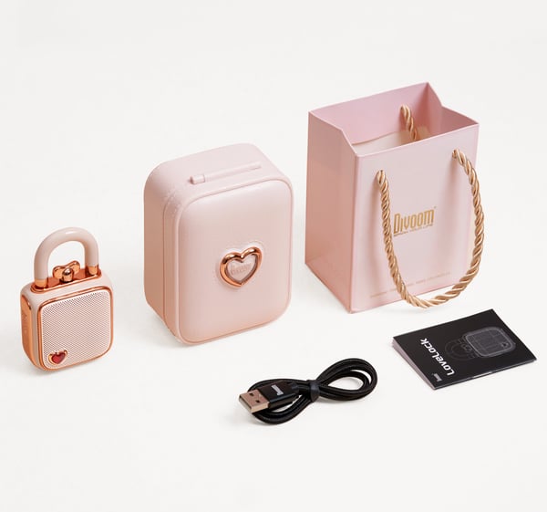 Divoom LoveLock Bærbar mono højttaler Lyserød 5 W