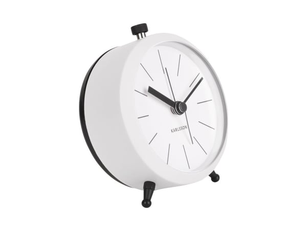 Karlsson KA5778WH vækkeur Quartz alarmur Hvid
