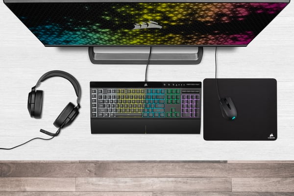 Miniatyrbillede 8 af 9: Corsair 4-1 Gaming Bundle tastatur Mus inkluderet Spil USB QWERTY Italiensk Sort
