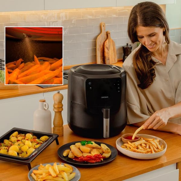 Miniatyrbillede 3 af 12: Cecotec Cecofry Rain M Enkelt 5,5 L Enkeltstående 1550 W Varmluftsteger Sort