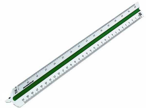 Rumold 150/1/30 lineal Bordlineal 300 mm Plast Hvid 1 stk