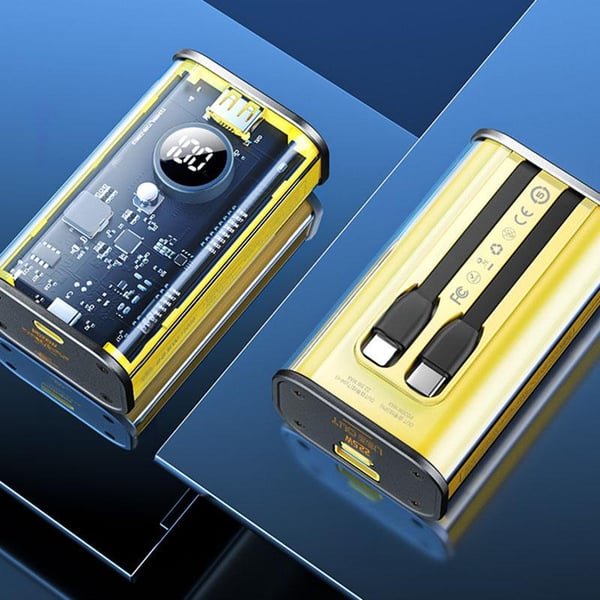 Miniatyrbillede 5 af 8: WEKOME WP-345 Lithium polymer (LiPo) 10000 mAh Trådløs opladning Gul