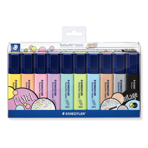 Staedtler 364 C speedmarker 10 stk Mejselspids Sort, Brun, Lyse Blå, Lys grå, Lime, Mint, Fersken, Lyserød, Violet, Gul Staedtler 364 C speedmarker 10 stk Mejselspids Sort, Brun, Lyse Blå, Lys grå, Lime, Mint, Fersken, Lyserød, Violet, Gul