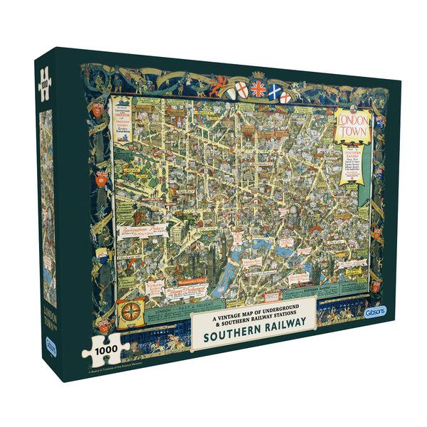 Gibsons London Town by Southern Railway Puslespil 1000 stk