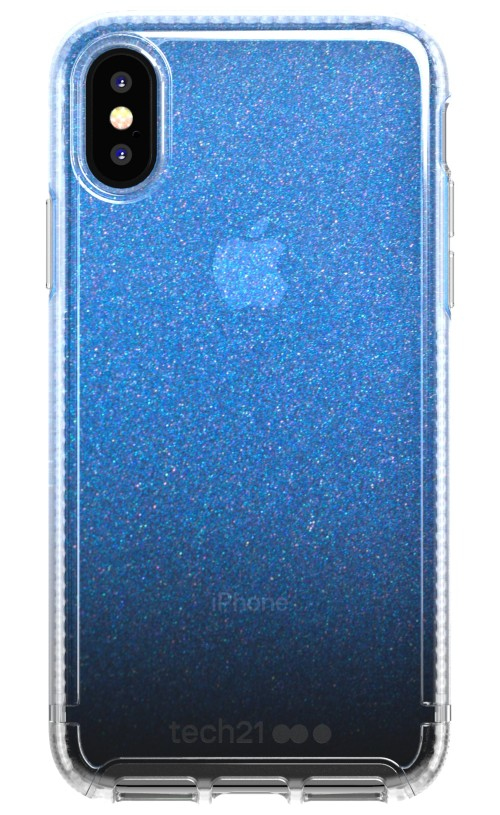 Innovational Pure Shimmer mobiltelefonfodral 14,9 cm (5.85") Mobilskal Blå, Transparent