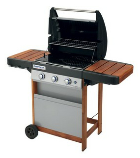 Campingaz 4 Series Woody LX 3 Series Woody LX Grill Matlagningsstation gas Svart, Brun, Rostfritt stål 9600 W